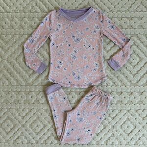 Just Pajamas Pink & Purple Floral PJ Set size 6